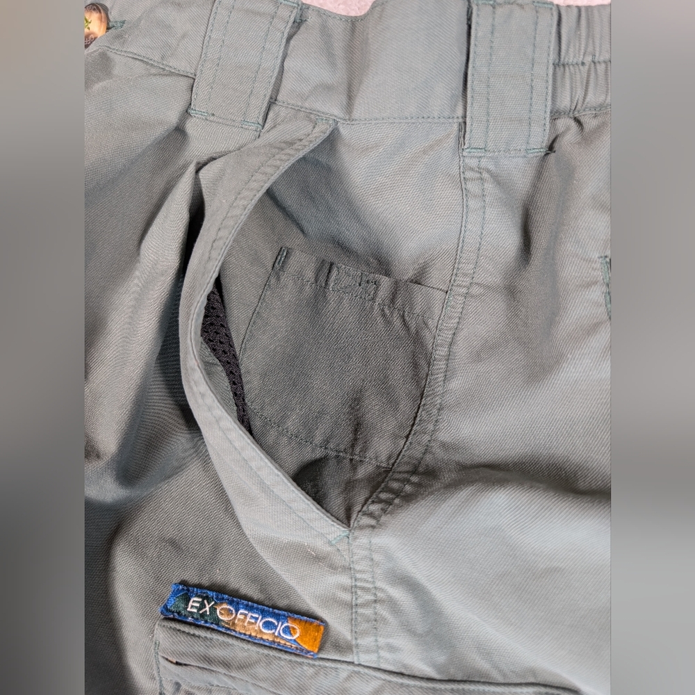 Exofficio Covertable Pants Short Medium Lightweight Nylon Outdoor Hiking Fishing - Picture 7 of 10